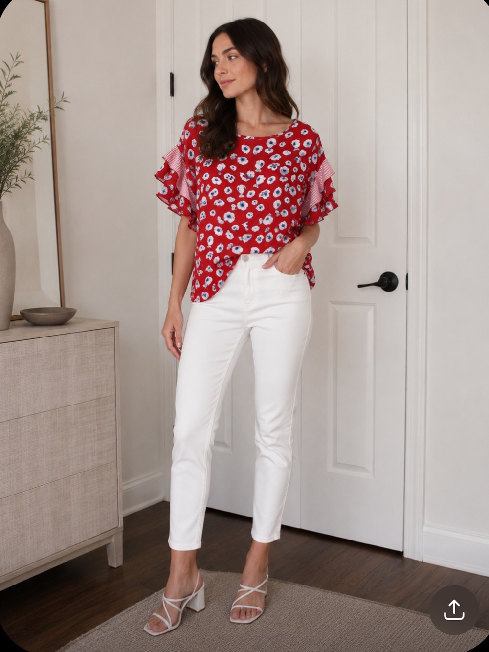 NWOT Red, White, and Blue Top